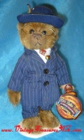 Image for Brass Button Bears “Baxter” 1900s Businessman Costumed Good Luck & Prosperity Teddy Bear - 20th Century Collectibles Line - Commemorating the Millennium Turn-of-the-Century (comes with Stand, Tags & Button) <b><span style='color:red'> *****PRIORITY MAIL SHIPPING INCLUDED – DOMESTIC ORDERS ONLY!***** </span></b><span style='color:purple'>